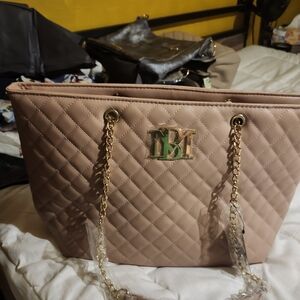 Elegant Quilted Pink Tote Bag